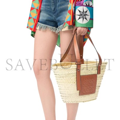 LOEWE BASKET IN PALM LEAF AND CALFSKIN A223S92XAX (40*36.5*16cm)